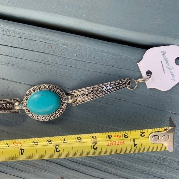 Southwest Bracelet Silver Turquoise Color - Picture 6 of 11
